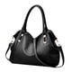 thumbnail image 3 of Bolso de mano para mujer, de piel sintética suave, grande, moderno, para el trabajo, compras, viajes, uso diario. Negro, 3 of 9