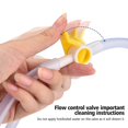 thumbnail image 4 of Kit de bolsa de enema de silicona de 2 l, silicona transparente no tóxica para limpieza de colon con agua, con manguera y boquilla, 4 of 5