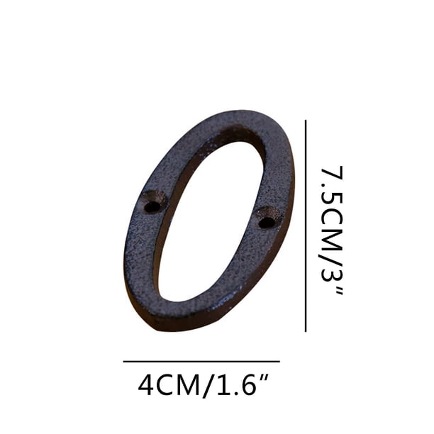 Fasiaou 3 Inch Modern Metal House Numbers, Metal Letter, Black Door Number, Metal Mailbox Numbers and Letters, Metal House Address Letters and Numbers for Outside Signs (0)