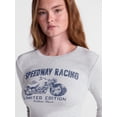 thumbnail image 4 of No Boundaries Graphic Baby Cotton Tee with Long Sleeves, Women's XXS-XXL, 4 of 5