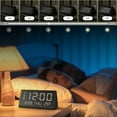 thumbnail image 5 of JALL Digital Alarm Clock, with Wooden Electronic LED Time Display, 3 Alarm Settings, Weekday/Weekend Mode, Temperature Detect, Wood Made Electric Clo, 5 of 5