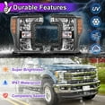 thumbnail image 5 of Winjet Pair Headlights for Ford F-250 F-350 F-450 Super Duty 2017 2018 2019 Head Lights Assembly LED Projector DRL Replacement Turn Signal Lights High Low Beam(Black Housing / Clear Lens), 5 of 9