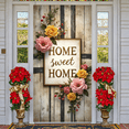 thumbnail image 6 of Ladybug Design Welcome Banner Daisy Pattern Ladybug Display Light Green Background Black White Checkered Daisy Backdrop for Spring Party Garden Gathering Outdoor Welcome, 6 of 9