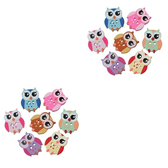 Set of 2 Sewing Project Buttons Kids Scrapbooking Buttons