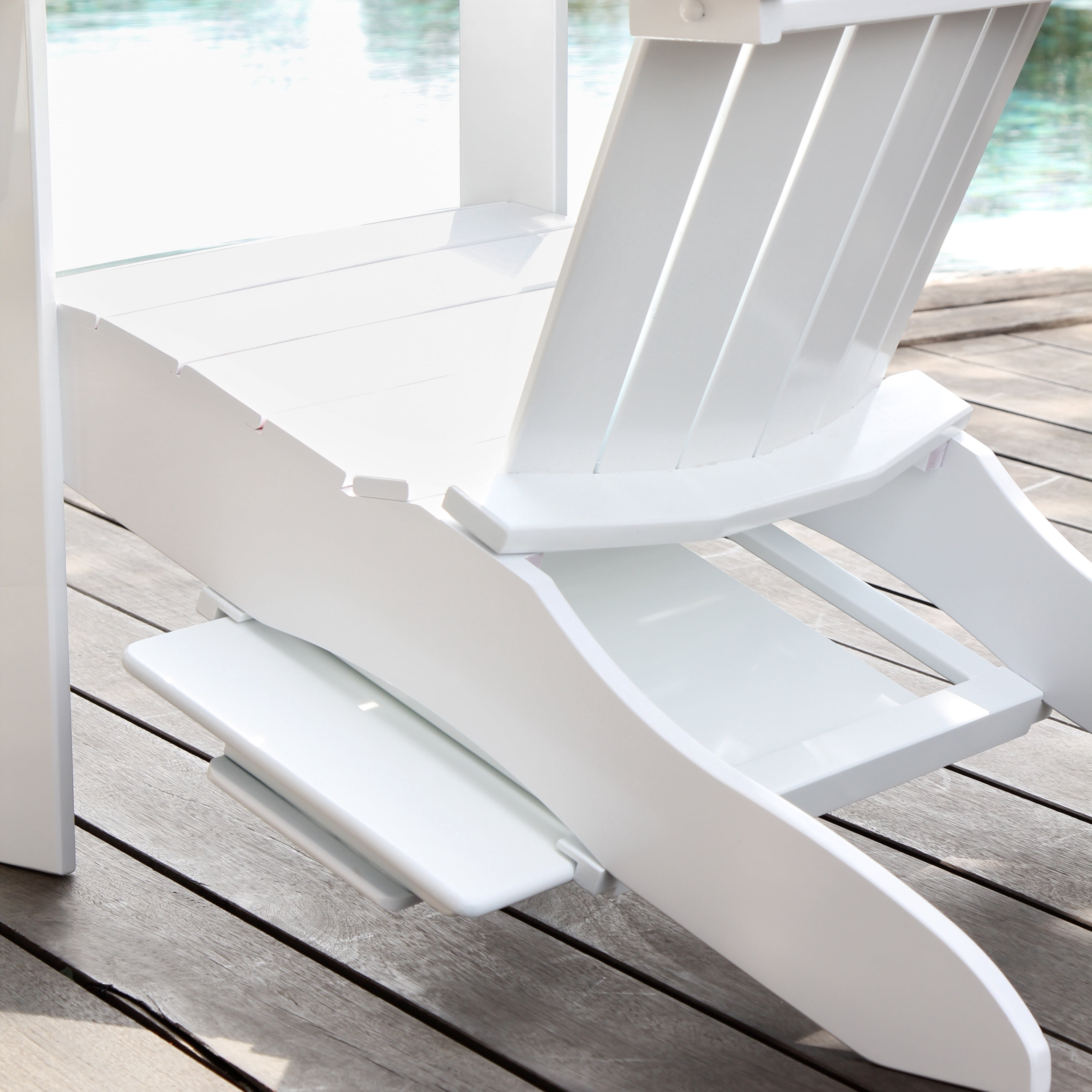 Cambridge Casual  Alston Outdoor Wood Adirondack Chair White