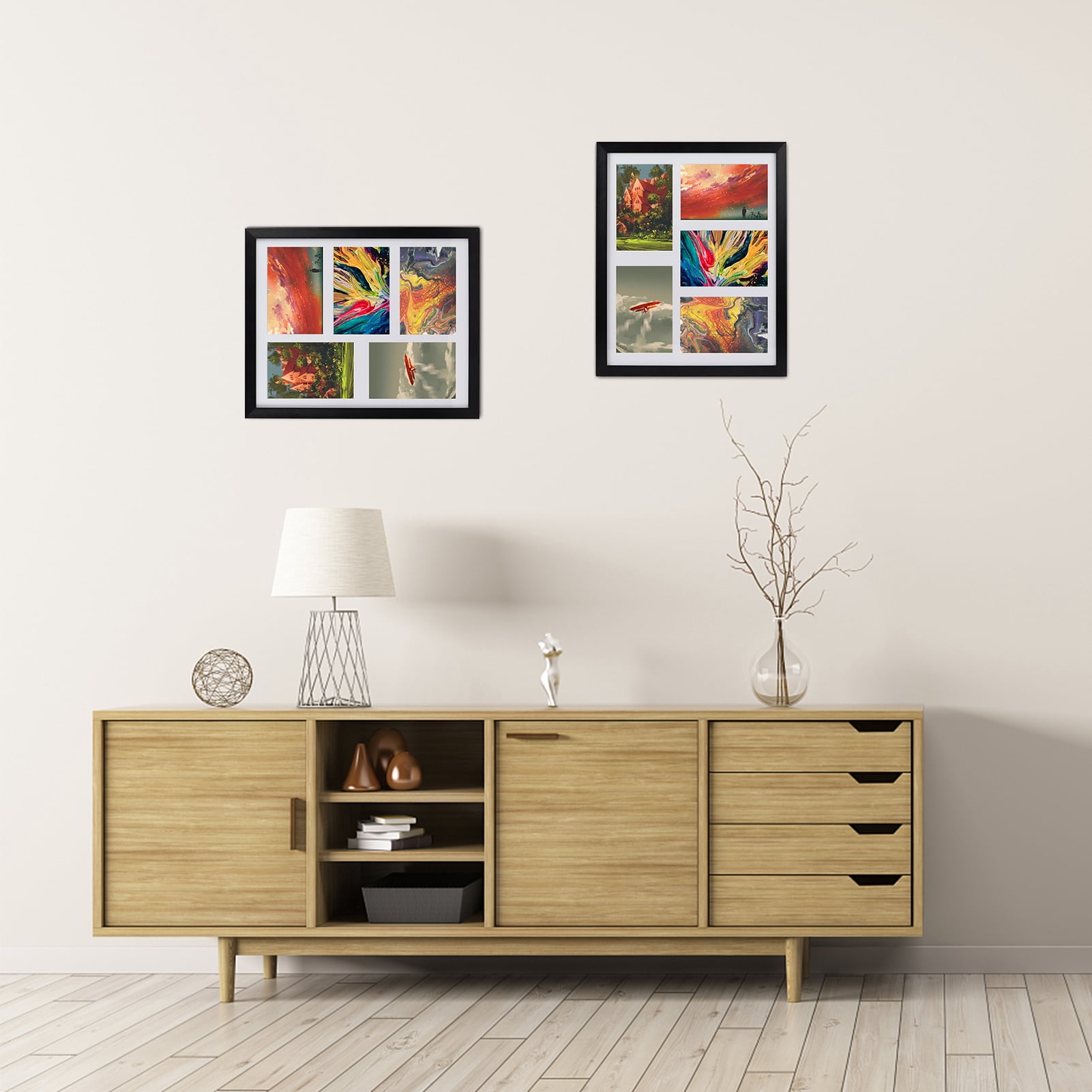 4 Pack 5-Opening Collage Picture Frames 4x6 for Wall Display