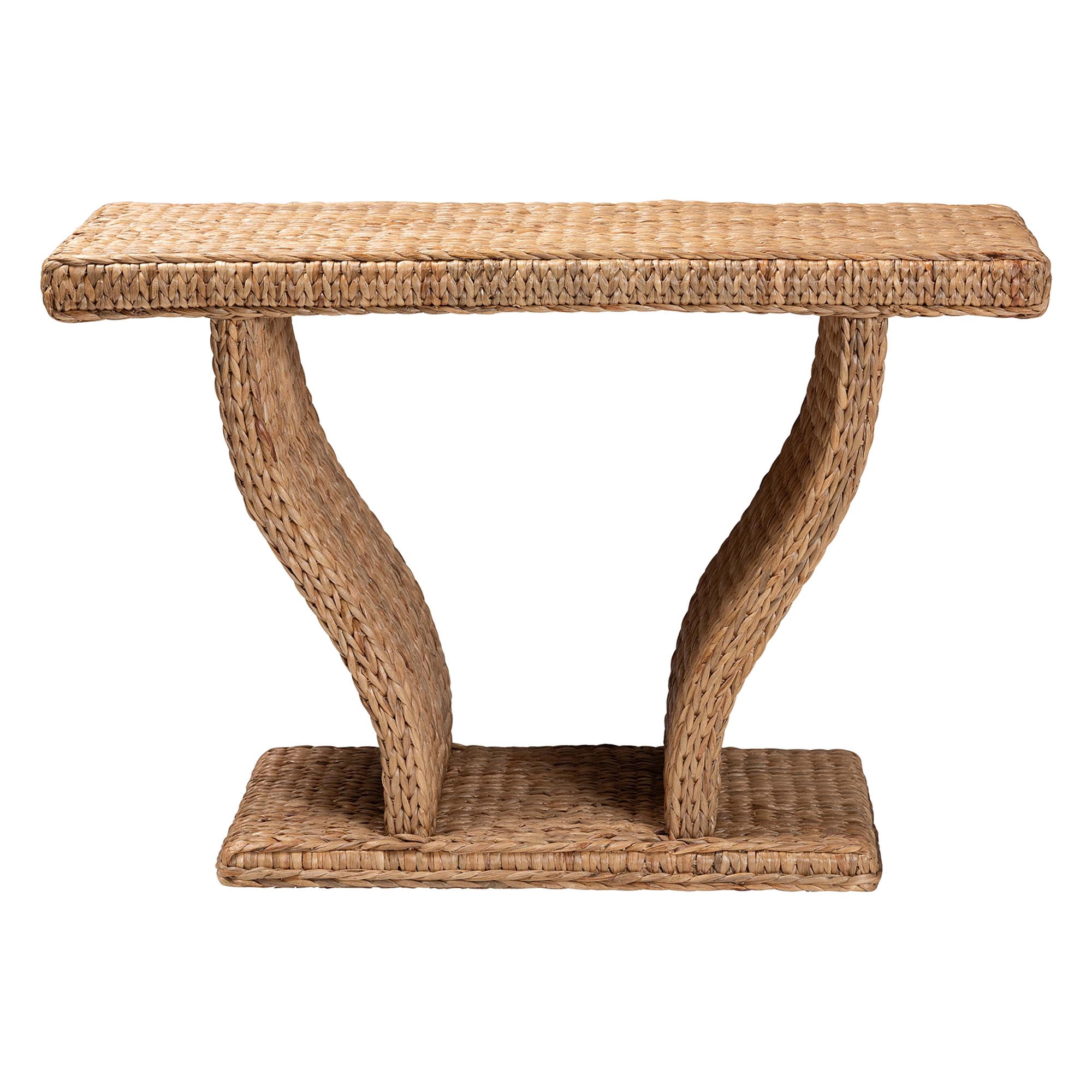 bali & pari Alyssa Boho Console Table, Natural Brown