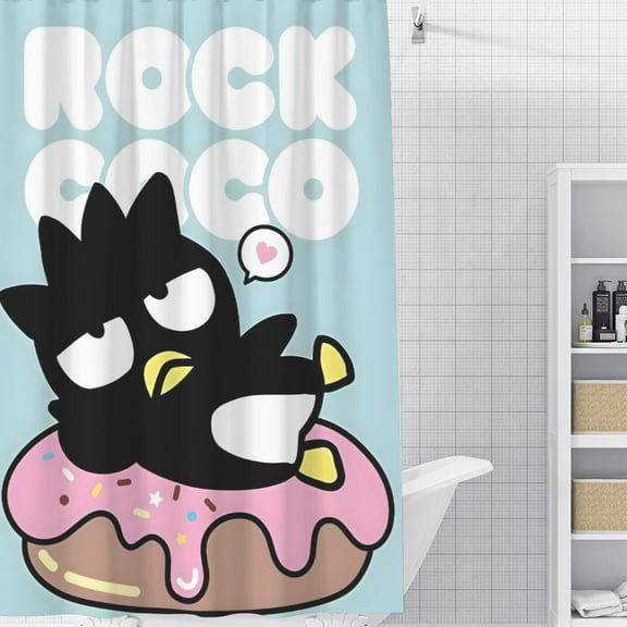 Badtz Maru Shower Curtain 35*70.8 Inches Waterproof And Durable Vivid Patterns Instantly Elevates Bathroom Style