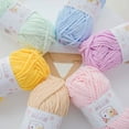 thumbnail image 3 of Soft Yarn crafts Comfortable Pure Polyester Chenille Bulky Weight Hand Knitting Crochet Rug Toy DIY Yarn for hat, scarf, Knitting shoes, 3 of 8