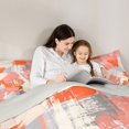 thumbnail image 4 of Castle Fairy Watercolor Smudge King Size Comforter Sets 3pcs,Abstract Graffiti Splash Comforters King Size,Coral Pink Gray,Reversible,1 Comforter and 2 Pillowcases, 4 of 6