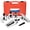 Red, variant on 5 count Professional Front End Service Tool Kit, Pitman Arm Puller, Ball Joint Separator Tie Rod Remover Tool