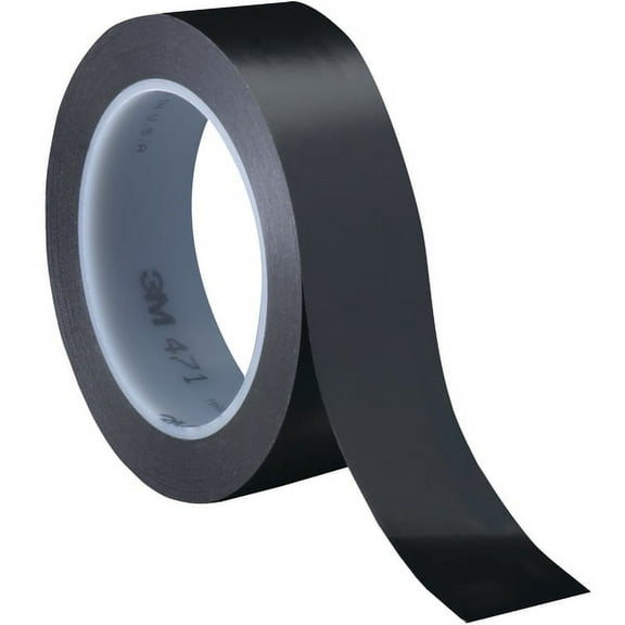 3m Vinyl Tape,471,1"x36yd,Blck,PK3 T9654713PKB