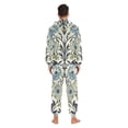 thumbnail image 4 of FORMRS Onesies Pajama for Adults Unisex Hoodie Winter Jumpsuit One Piece Sleepwear, Sizes S-2XL, Blue Floral Pattern, 4 of 7