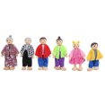 thumbnail image 1 of Figuras de Muñecas Familiares, Juego de Juguetes de Personas en Miniatura de Pino, Accesorio Educato para Casa de Muñecas para Niños de 1 A 7 Años, 1 of 7