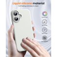 thumbnail image 2 of KOMI Designed for iPhone 16 Case,Shockproof Liquid Silicone Protective Phone Case with Soft Anti-Scratch Microfiber Lining Ultra Slim Drop Protection Phone Cover 6.1 inch Antique White, 2 of 6