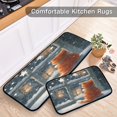 thumbnail image 5 of 2-Piece Kitchen Rugs Set Non-Slip Mats Carpet Floor for Kitchen, Bathroom (19.7"x27.6" & 19.7"x47.2") Cat by The Window, 5 of 7