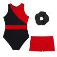 thumbnail image 3 of dPois Kids Girls Sleeveless Gymnastics Leotard with Athletic Shorts Tracksuit Set Ballet Bodysuit Red 10, 3 of 5