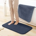 thumbnail image 7 of Bathroom Rug, Thick Absorbent Door Mat, Non-Slip Polyester Floor Carpet Machine Washable Quick Dry for Kitchen Bathroom, Blue, 7 of 7