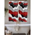 thumbnail image 7 of Bedroom Curtains 63 Inches length, Red Black Ombre Window Treatment Curtain Drapes, Modern Geometric Moire Abstract Art Rod Pocket Curtain Panels for Living Room Kitchen, 42"x63", 2 Panels, 7 of 7