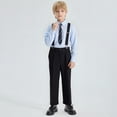 thumbnail image 2 of MEZZALL Boys Long Sleeve Shirt Tops Pants Outfits Set Kids School Formal Wear Children Academic Style Performance Suit For Daily Casual Wear For Boys 3 13 Soft Toddler Cartoon Clothing, 2 of 5