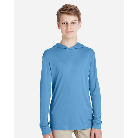 Team 365 TT41Y Youth Zone Performance Hooded T-Shirt-Sport Light Blue-L