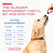 Native Pet Bladder Chews for Dogs, Urinary & Bladder Support with Cranberry for UTI and Kidney Health, 30ct
