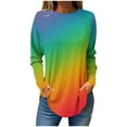 thumbnail image 2 of fanshangmao Spring Tops for Women 2025 Cute Solid Color Tops for Women Long Sleeve Shirts for Women Dressy Petite Cheap Clothes for Women, 2 of 5