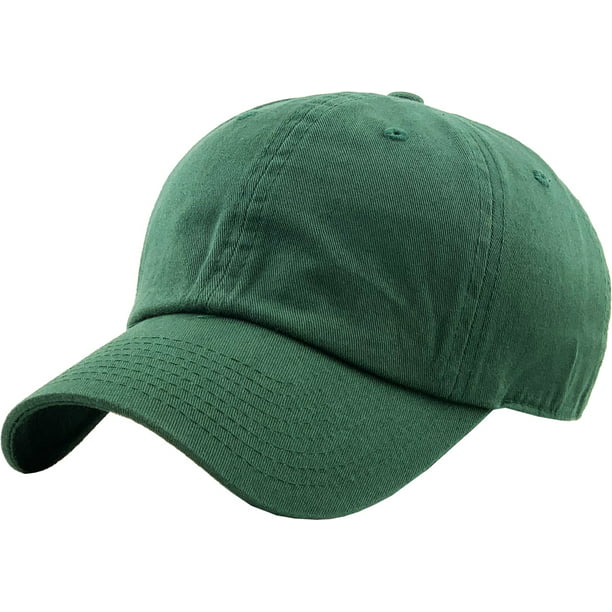 Washed Solid Cotton Dad Hat Adjustable Baseball Cap Polo Style ...