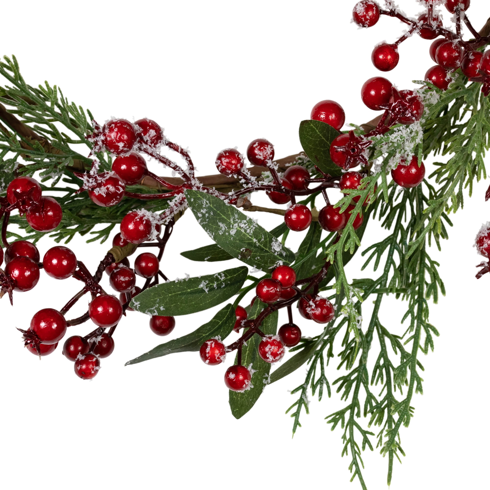 Northlight Real Touch™️ Frosted Berries and Pine Artificial Christmas Wreath - 18" - Unlit