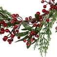 thumbnail image 3 of Northlight Real Touch™️ Frosted Berries and Pine Artificial Christmas Wreath - 18" - Unlit, 3 of 7