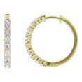 thumbnail image 2 of Unique Moments 1.50 ct Lab Grown Diamond Hoop Earrings for Women 14K Yellow Gold, 2 of 6