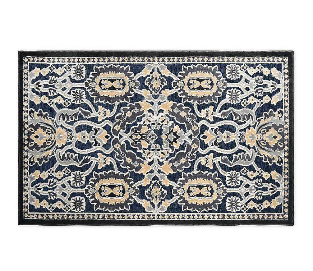 Home Dynamix Maplewood 36" x 55" Washable Accent Rug in Navy
