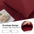 thumbnail image 4 of 1 Pack Body Pillow Cover Silky-Soft Microfiber Pillowcase No Zipper Queen Burgundy, 4 of 8