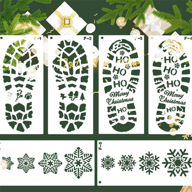 6pcs Reusable Christmas Santa Claus Boot Stencil Snowflake Footprint Stencil Template for Floor Window Xmas Decors - Walmart.com 6pcs-reusable-christmas-santa-claus-boot-stencil-snowflake-footprint-stencil-template-for-floor-window-xmas-decors-walmart-com