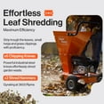 thumbnail image 4 of SuperHandy Leaf Mulcher Shredder Green and Waste Management Heavy Duty Gas Powered 3.4HP 1" Inch Cutting Capacity for Leaves Grass and Clippings, 4 of 7