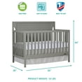 Dream On Me Cape Cod 5in1 Convertible Crib, Storm Gray