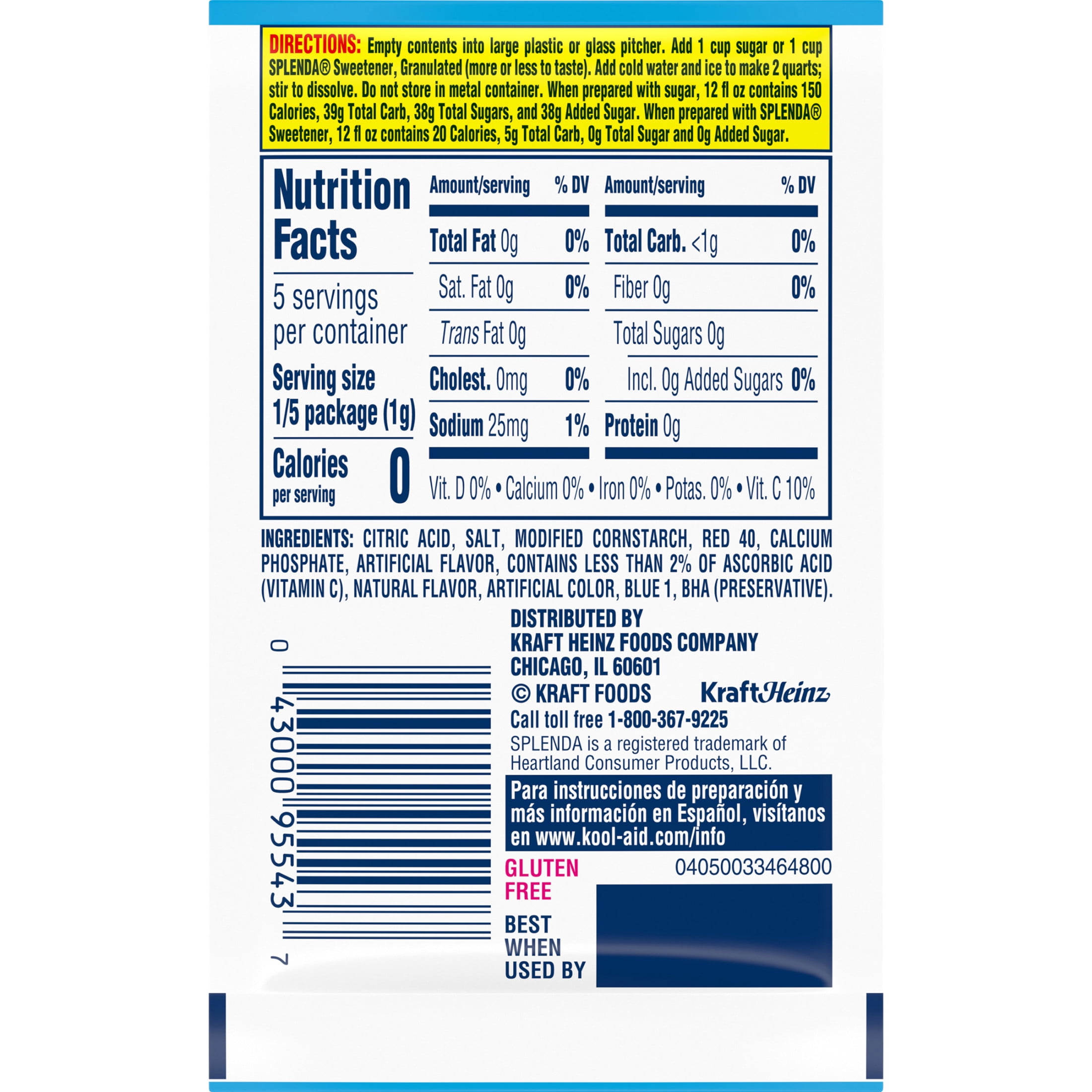 Kool-Aid Unsweetened Tropical Punch Powdered Drink Mix, 0.16 oz. Packet