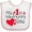 White and Pink, variant on Inktastic My First Valentines Day Red Hearts Boys or Girls Baby Bib