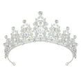 thumbnail image 2 of Yoyauz Women's Gemstone Crowns and Crowns, Crystal Queen Crowns, Silver Wedding Crowns for Bridals, Metal Birthday Barmitzor Tiaras, 2 of 7