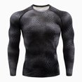 thumbnail image 1 of Minnieouse Deporte manga larga hombres cuello ropa deportiva transpirable resistencia al desgaste camisa térmica de compresión duradera Camisetas Profundo negro Minnieouse AP013563-05, 1 of 6
