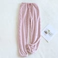 thumbnail image 2 of Gibobby Pantalones para el frío de mujer Pantalones de mujer Pantalones casuales de franela cálidos de invierno Pantalones ajustables Moda de(Rosa,XG), 2 of 4