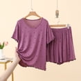 thumbnail image 6 of BUIGTTKLOP Pajamas Sets for Women Cute Star Print Summer Short Sleeve Tops Shorts Sleepwear 2 Piece Lounge Sets, 6 of 6