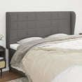 thumbnail image 6 of vidaXL Headboard with Ears Dark Gray 40.6"x9.1"x30.7"/34.6" Fabric, 6 of 35