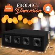 Pyle PAHT4 300 Watt 4 Way DJ Tweeter Speaker Sound System Enclosure Box, Black