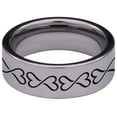 thumbnail image 4 of Infinity Heart Tungsten Carbide Ring, 4 of 9