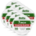 thumbnail image 4 of Betta 7-Inch Disposable Plastic Dessert Plates, White, 800 Count, Bulk Case, Microwave Safe (8 Pack Per Box x100), 4 of 9