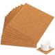 thumbnail image 1 of EeaseMX 10 posavasos de corcho autoadhesivos cuadrados, tapetes de corcho, láminas de corcho para posavasos y suministros de manualidades., 1 of 8