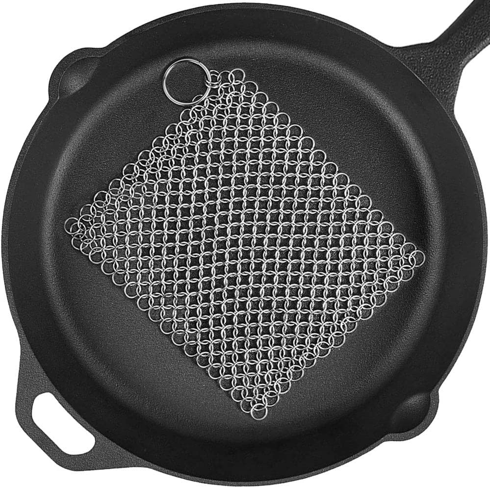 Outset Chain Mail Cast Iron Cleaner, 8” x 6”