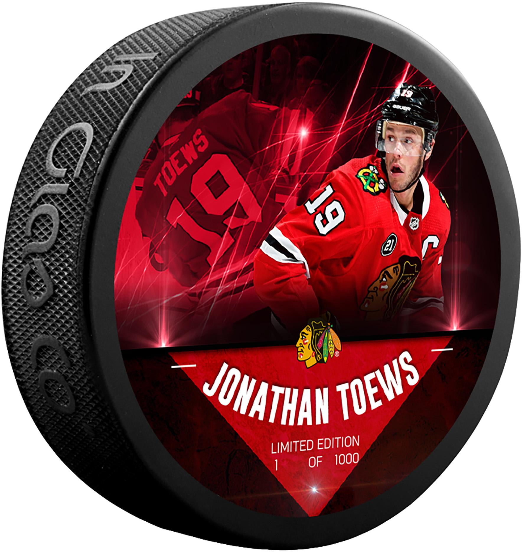 Jonathan Toews Chicago Blackhawks Unsigned Fanatics Exclusive Player Hockey Puck - Limited Edition of 1000