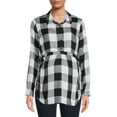thumbnail image 4 of Time and Tru Women’s Maternity Woven Popover Top, 4 of 6